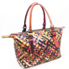 Woven Leather Buckle Strap Bowling Bag